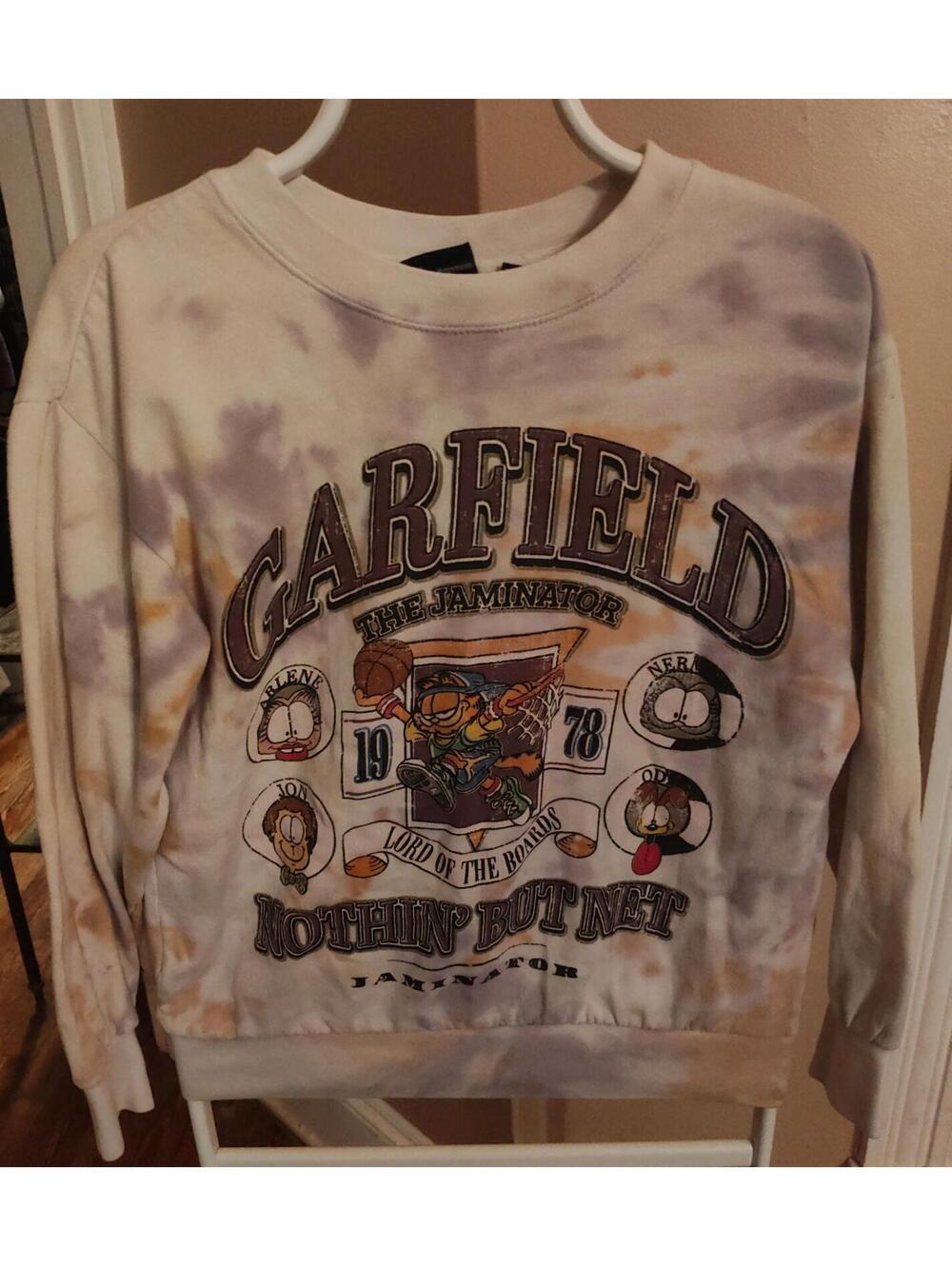 Garfield Jaminator Basketball Sweatshirt Women S Tie Dye
